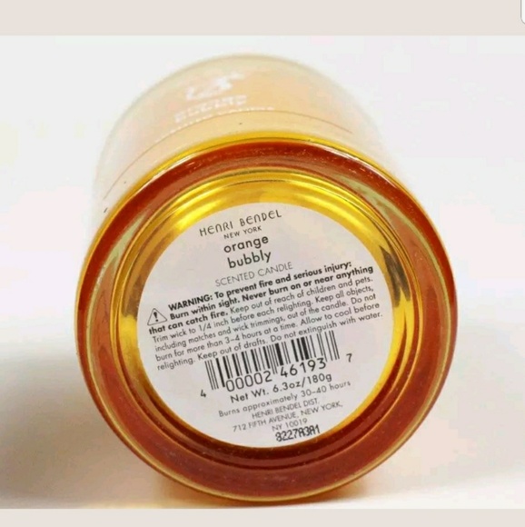 Orange Bubbly Henri Bendel Luxury Candle 6.3 Oz - Picture 4 of 5